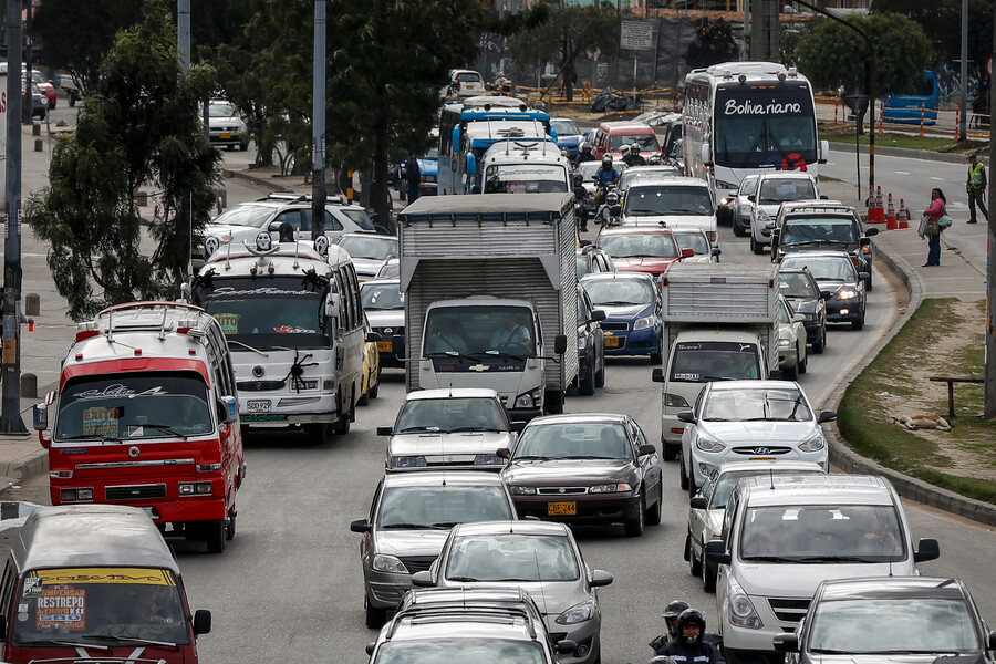 Impuesto vehícular, tráfico Bogotá taxis