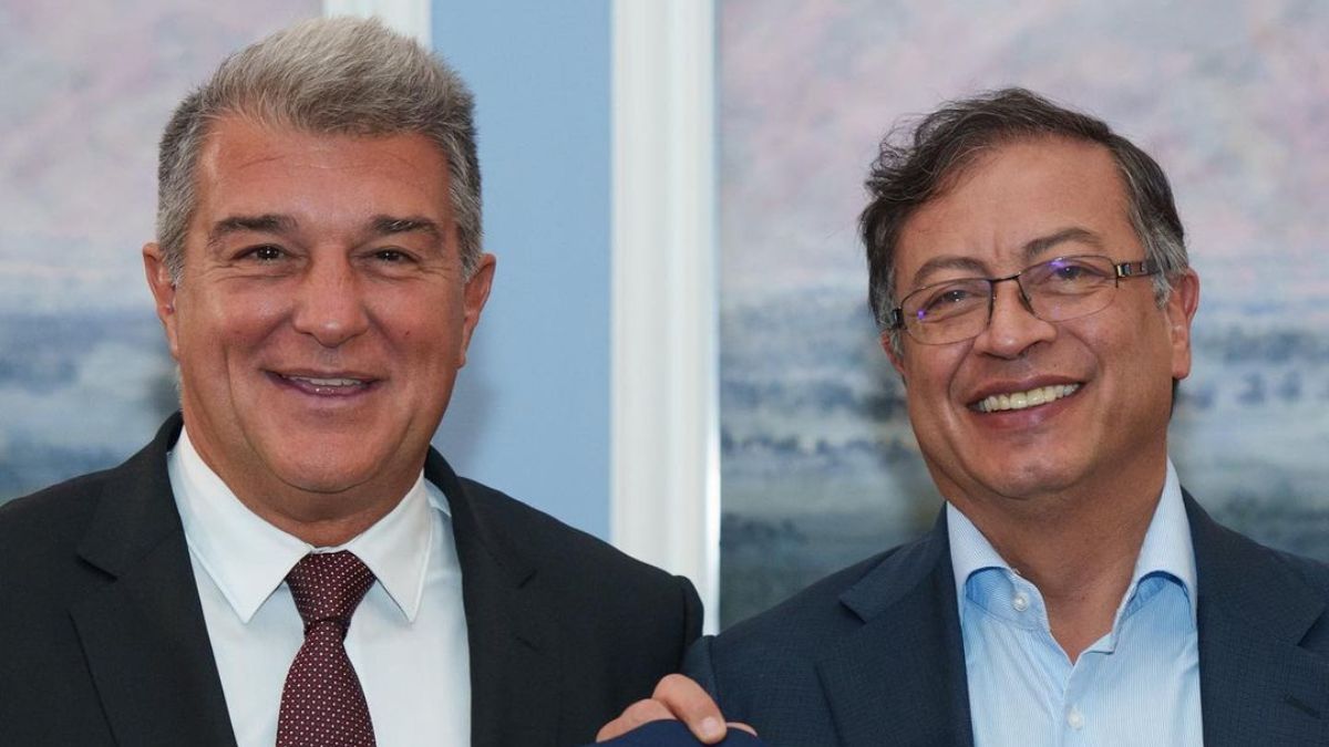 Gustavo Petro y Joan Laporta