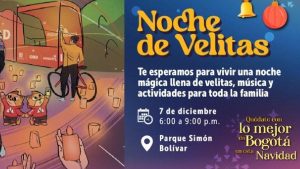 Noche de velitas: actividades, música y luces en el Simón Bolívar de Bogotá