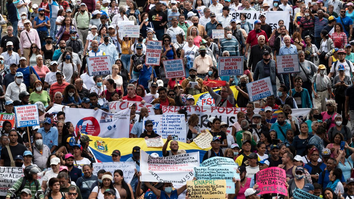 Venezolanos protestas salarios dignos