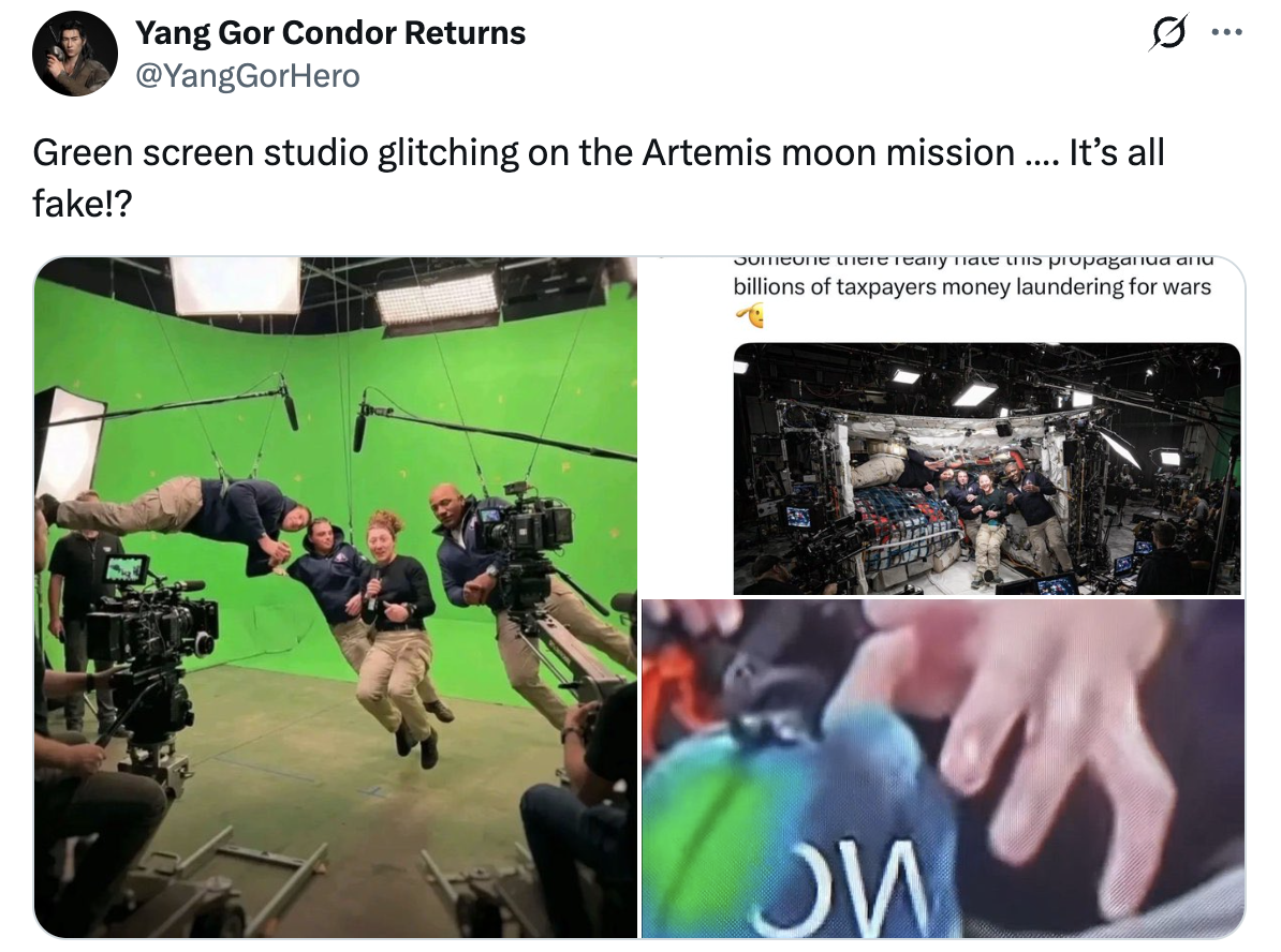 Deepfake sobre la misión Artemis II.