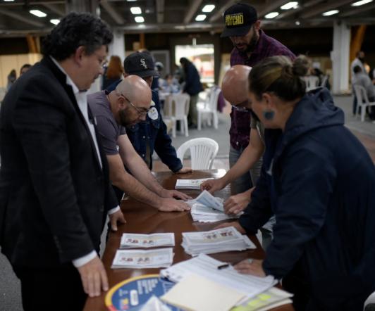 Escrutinio. / foto: AFP.