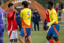 Selección Colombia en partido en El Catatumbo. / Foto: FCF.
