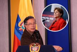 Apoyo de senadora demócrata a Petro. / Fotos: Presidencia y AFP.