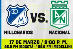 Millonarios vs. Nacional. / Foto: RTVC.