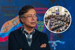 Petro sobre nuevo mapa político en el Senado. / Foto: Presidencia y AFP.