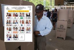 Tarjetón elecciones presidenciales. / Fotos: Registraduría y AFP.