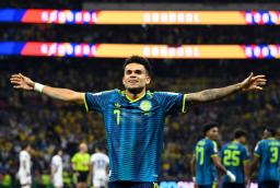 Luis Díaz en el Mundial. / Foto: AFP.