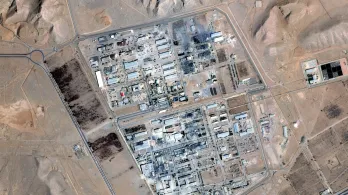 Las instalaciones nucleares de Isfahán bombardeadas por EE.UU. La foto fue publicada por las  las Fuerzas de Defensa de Israel (FDI) el 21 de junio pasado