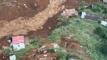 Derrumbe en Bello. / Foto: Gobernación de Antioquia.