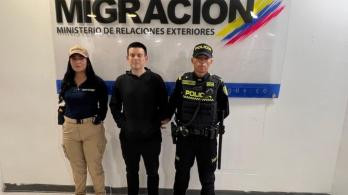 Capturado Alejandro Lyons. / Foto: Migración Colombia.