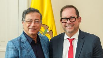 Reunión entre el Pdte. Petro y Lidio García. / Foto: Presidencia.