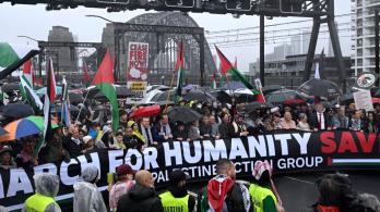 Movilización por Franja de Gaza en Australia. / Foto: AFP.