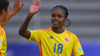 Linda Caicedo con la Selección Colombia. / Foto: AFP.