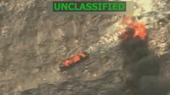 This screen grab from a video posted by US President Donald Trump on his Truth Social account on September 15, 2025, shows what President Trump says is US Military forces conducting a strike on a boat carrying alleged drug traffickers in the Caribbean Sea in the SOUTHCOM area of responsibility
