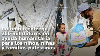 Donación ayuda humanitaria familias palestinas. 