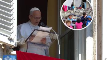 Papa León XVI sobre Gaza. / Fotos: Vatican News y AFP.