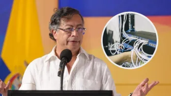 Petro sobre la fibra óptica en el país. / Fotos: Presidencia y Pixabay.