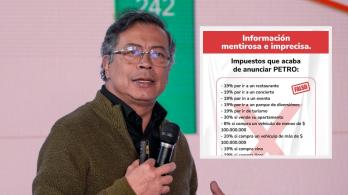 Petro sobre fake news de la Ley de Financiamiento. / Fotos: Presidencia y MinHacienda.