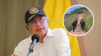 Petro sobre secuestro de 45 militares en el Cauca. / Fotos: Presidencia y Ejército.