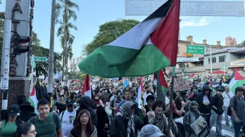 Protestas a favor del pueblo palestino en Medellín