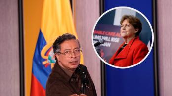Apoyo de senadora demócrata a Petro. / Fotos: Presidencia y AFP.