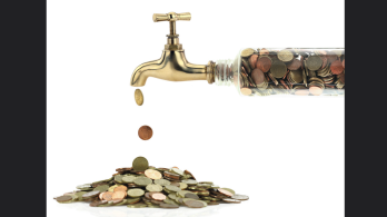 grifo que gotea monedas