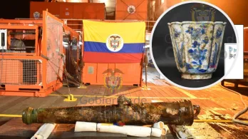 Hallazgos en el Galeón San José. / Fotos: Armada Nacional y MinCulturas.