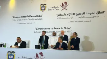 Gobierno y Ejércita Gaitanista firman nuevos acuerdos en Doha.