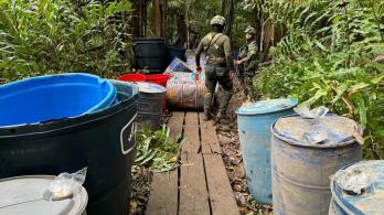 Autoridades destruyeron dos laboratorios y decomisaron 5 toneladas de clorhidrato de cocaína en Nariño 