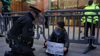 Greta Thunberg detenida en Londres. / Foto: AFP.