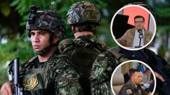 Mensajes navideños para soldados en Radio Nacional. / Fotos: Presidencia, Ejército y RTVC.