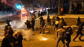 Manifestaciones en contra del ICE en Minneapolis. / Foto: AFP.