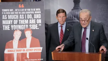 Denuncia contra posible encubrimiento archivos Epstein. / Foto: AFP.