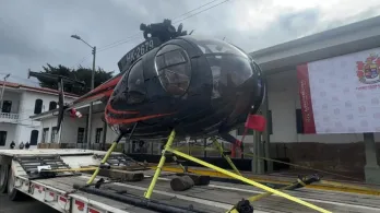 Incautación de helicóptero. / Foto: Fuerzas Militares.