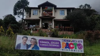 Pacto Histórico denunció hurto de una valla en Choachí, Cundinamarca.