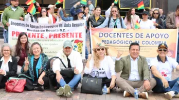 Paro de maestros. / Foto: X de ADE Bogotá.