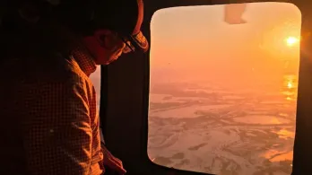 Petro sobrevuela Córdoba tras inundaciones. / Foto: Presidencia.