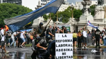 Protestas en Argentina. / Foto: AFP.