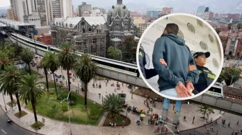 Captura de ciudadano israelí en Medellín. / Fotos: AFP y Video de captura.