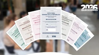 Fotografía de reverso de tarjetones electorales de la Registraduría Nacional