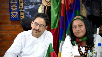 Iván Cepeda anunció a Aída Quilcué como su fórmula vicepresidencial.