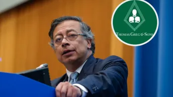 Petro sobre Thomas Greg & Sons. / Fotos: Presidencia y Thomas Greg & Sons.