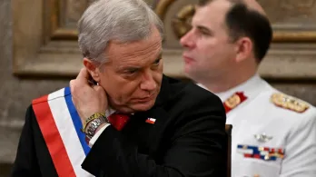 Protestas contra José Antonio Kast. / Foto: AFP.