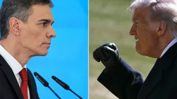 Sánchez prohíbe el uso del espacio aéreo a EE.UU. / Foto: AFP.