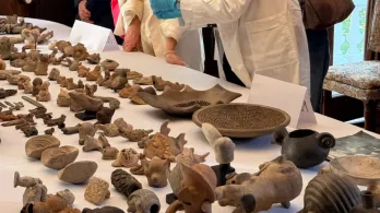 Piezas precolombinas repatriadas desde Chile. / Foto: Ministerio de Relaciones Exteriores.