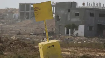Línea amarilla en el Líbano. / Foto: AFP.