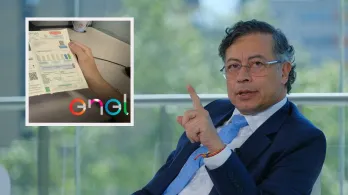 Petro sobre sanción a Enel. / Fotos: Presidencia y Enel.