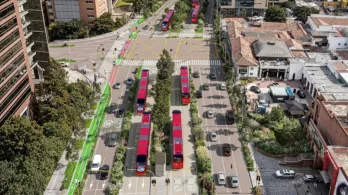 uno de los render del tramo tres del Transmilenio por la Séptima 