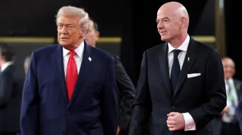 Trump y Gianni Infantino. / Foto: AFP.